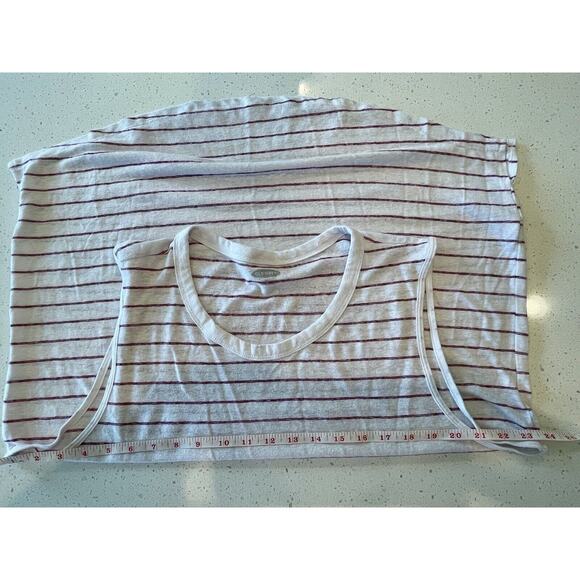 Old Navy Women’s 100% Cotton Striped Tank Top, Red & White, Size XXL‎ - Picture 6 of 6